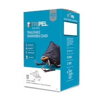 Tripel Trailerable Snowmobile Storage Cover, Water Resistant, Fade Resistant, Weather Resistant, Extra Large XL Front_Three_Fourths_Angled_Left