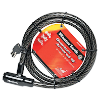 Master Lock 8157DPS Quantum 15 Armored Cable Lock, 6-ft Front_Flat