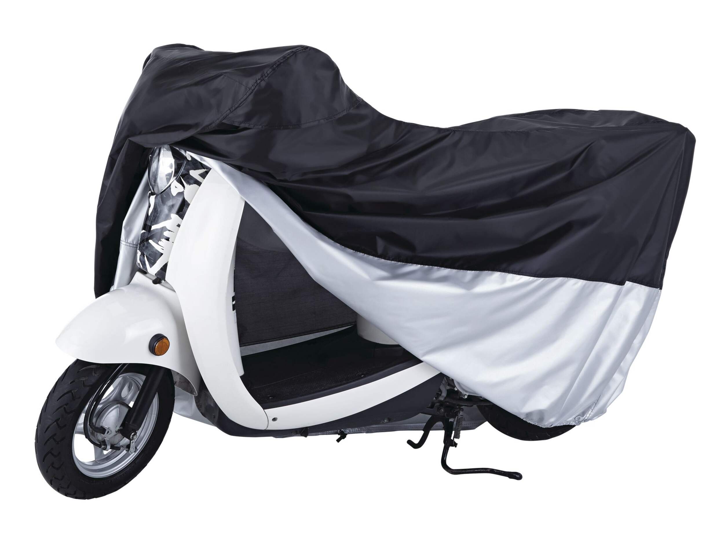 Tripel Fabric Scooter Cover for Water & UV Resistance, Large Front_Angled_Left