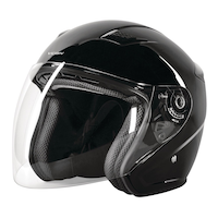 VCAN Copper Road Helmet w/ Visor, Gloss Black, Assorted Sizes
