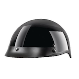 VCAN Shorty Classic Half-Shell Cruiser Helmet, Lightweight, Black, Assorted Sizes Front_Three_Fourths_Angled_Left
