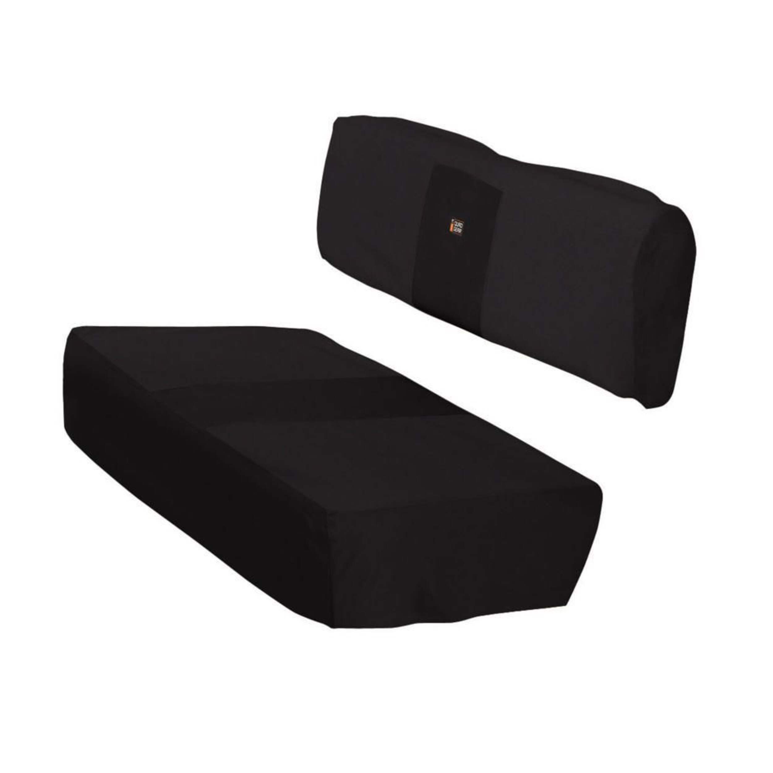 Classic Accessories QuadGear UTV Bench Seat Cover, Fits Kawasaki Mule (2015 Models & Older), Black Front_Three_Fourths_Angled_Left