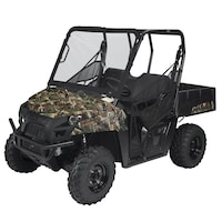 Classic Accessories UTV Front Windshield, Polaris Ranger Full, Black Front_Angled_Left