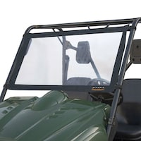 Classic Accessories 78627 QuadGear UTV Windshield for Kawasaki Mule 2500/3000 & Polaris Ranger, Black Front_Angled_Left
