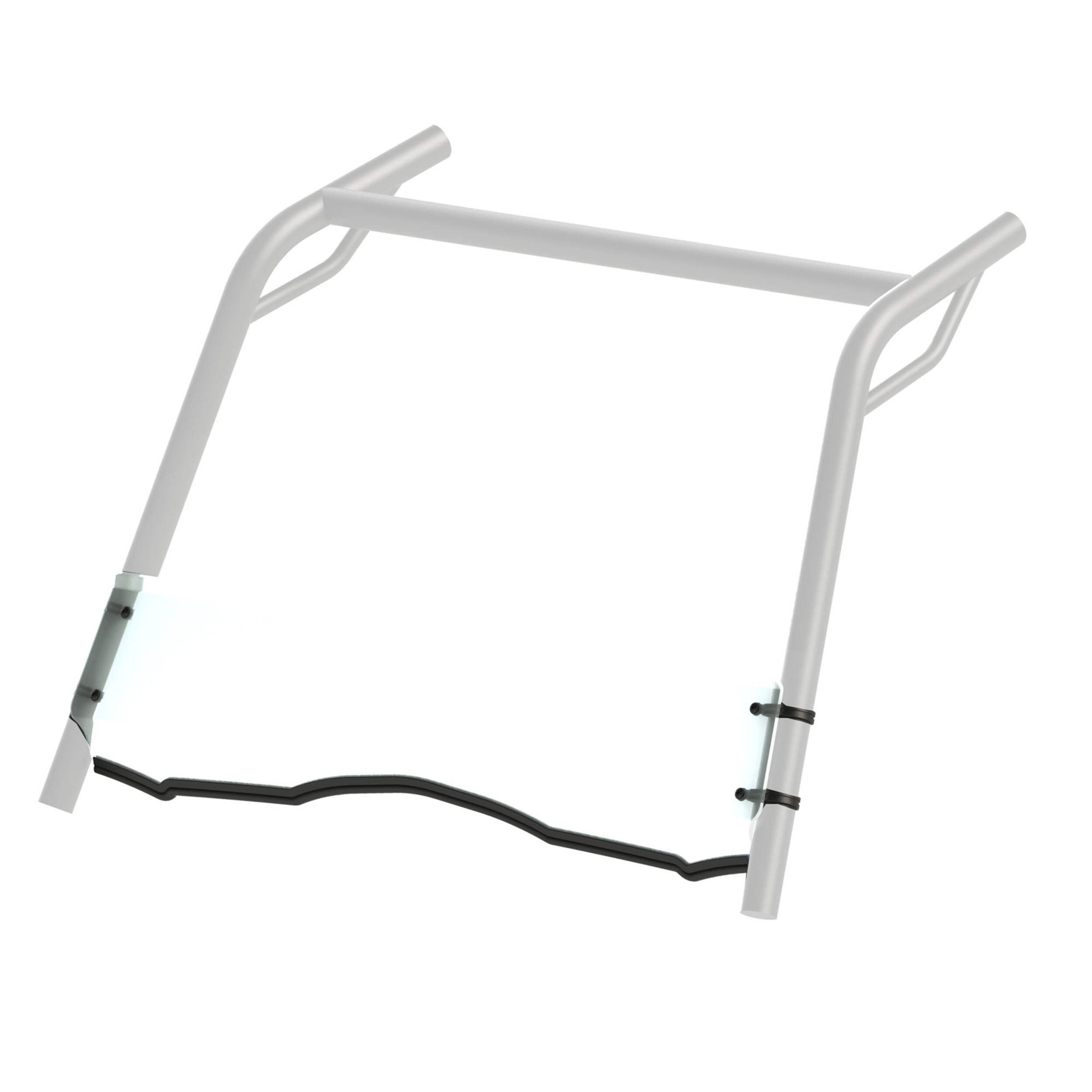 Kolpin Uncoated Half Fixed Windshield, Commander Front_Angled_Left