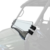 Kolpin Uncoated Half Fixed Windshield, Mule PRO FX/T Front_Angled_Left
