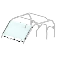 Kolpin Uncoated Full Fixed Windshield, Yamaha Viking Front_Angled_Left