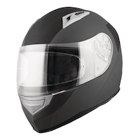 VCAN Street Flat Full Face Motorcycle Helmet, Black, Assorted Sizes