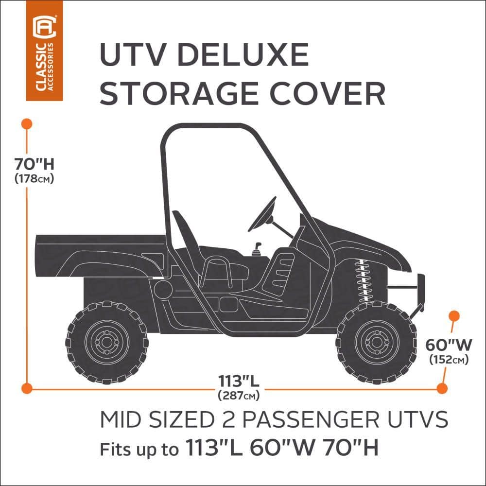 Classic Accessories QuadGear Deluxe UTV Storage Cover, Fits Crew