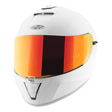Casque Joe Rocket série RKT 15&nbsp;ION 2, blanc et rouge Front_Three_Fourths_Angled_Left