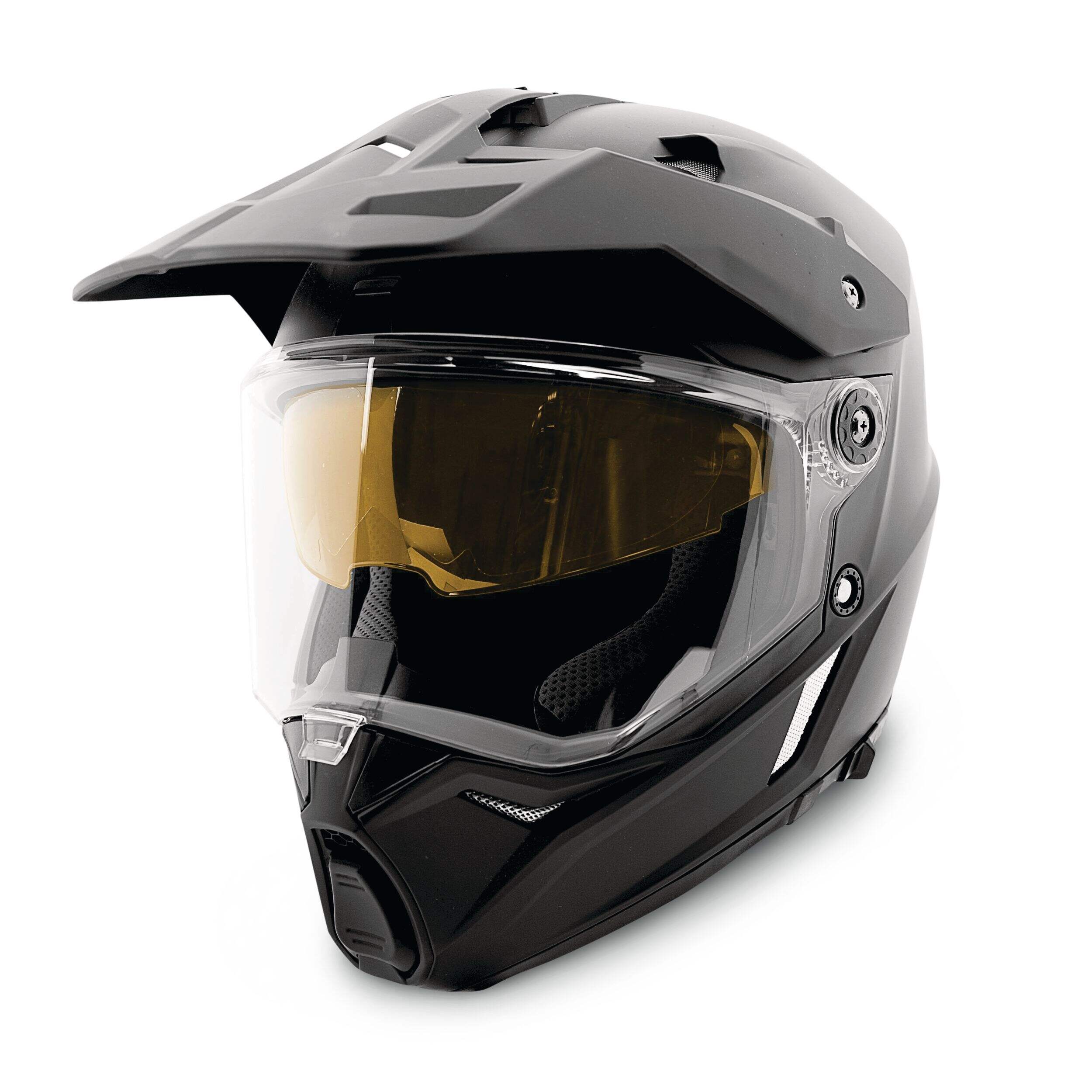 Joe Rocket RKT 26S Solid Snowmobile Helmet With Double Lens Shield, Black, Assorted Sizes Front_Three_Fourths_Angled_Left