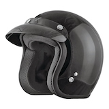 VCAN Adult Open-Face Motorcycle Helmet, Black, Assorted Sizes Front_Angled_Left