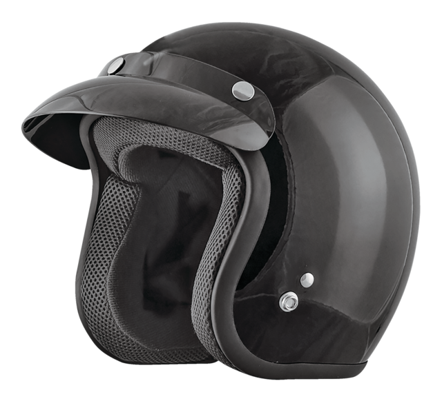 VCAN Adult Open Face Motorcycle Helmet, Black, Assorted Sizes