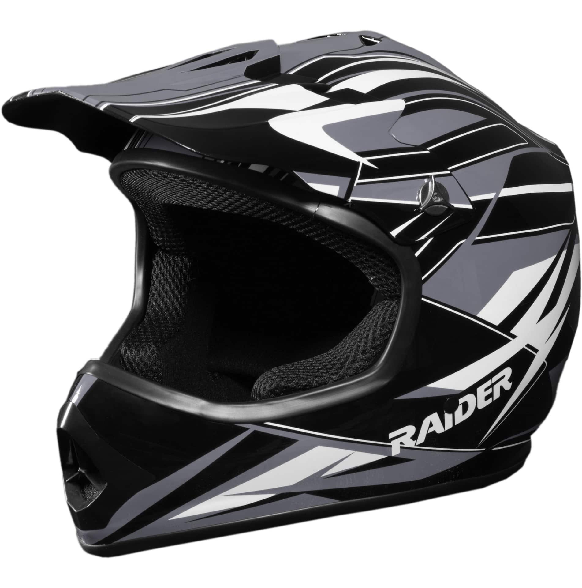 Raider GX3 D-Ring MX Helmet, Youth, Grey, Assorted Sizes