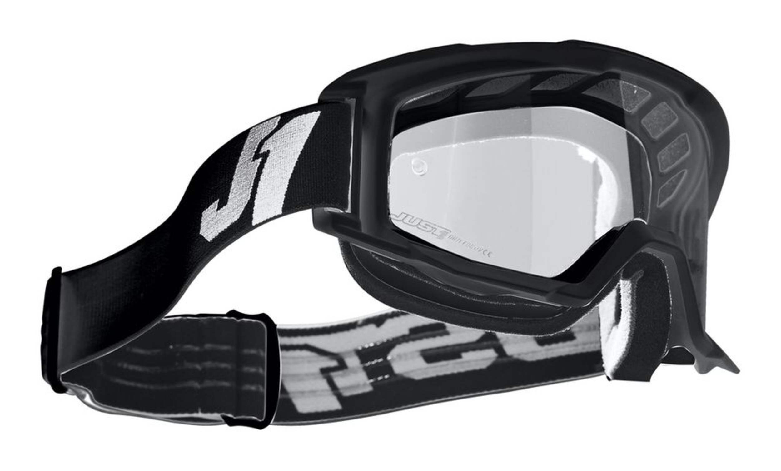 Just1 Vitro Powersports Anti-Fog Scratch-Resistant Goggles, Black Front_Angled_Right