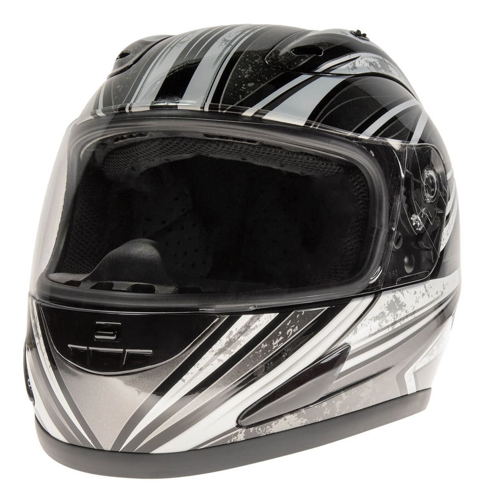 Raider Octane Full-Face Helmet, Silver/Black, Medium