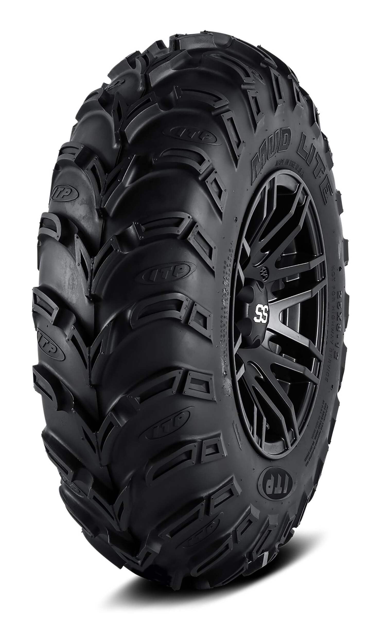 ITP Mud Lite at Mud Terrain ATV Tire, Assorted Sizes Front_Three_Fourths_Angled_Left