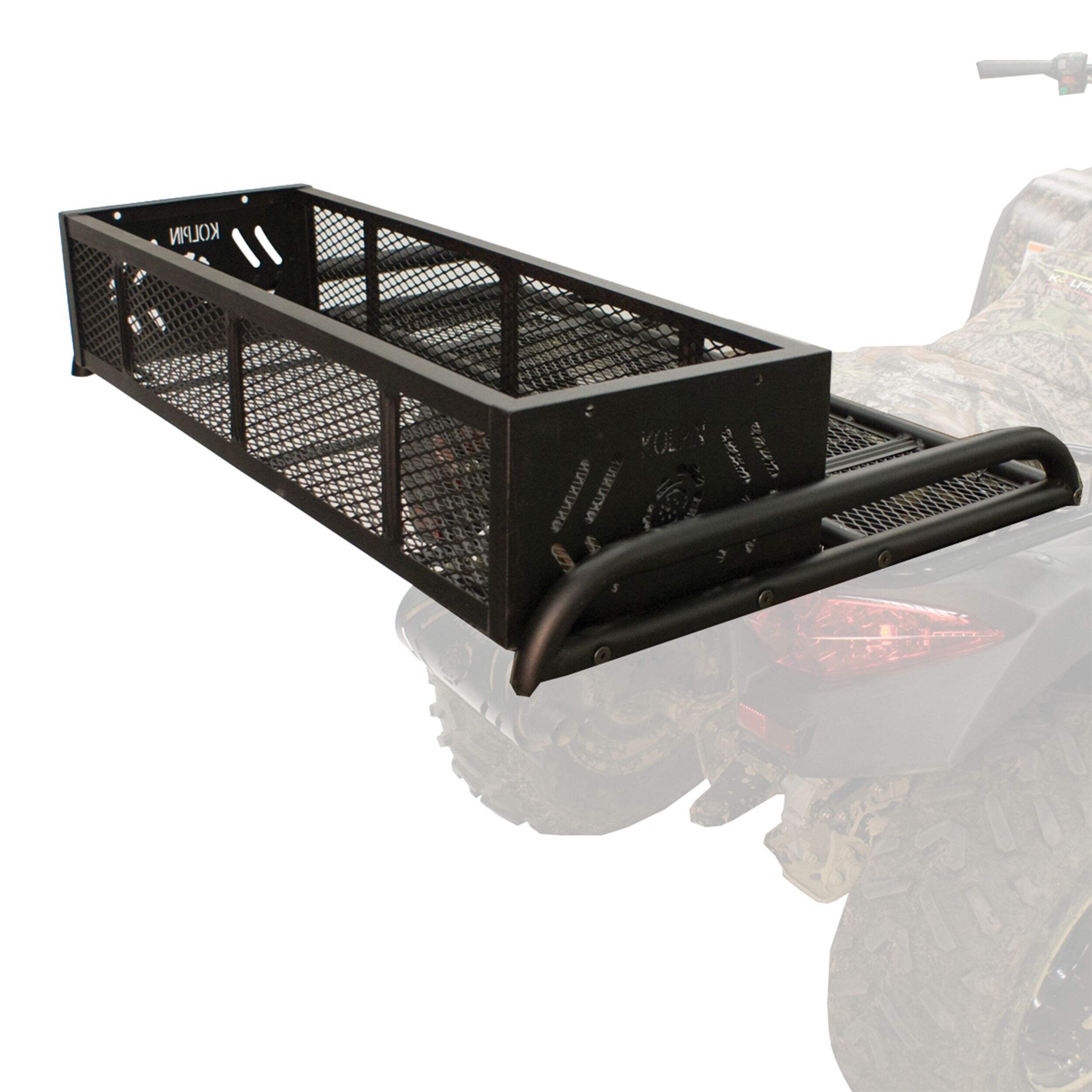 Kolpin 53350 Convertible Rear ATV Drop Basket Rack with Tailgate Back_Angled_Left