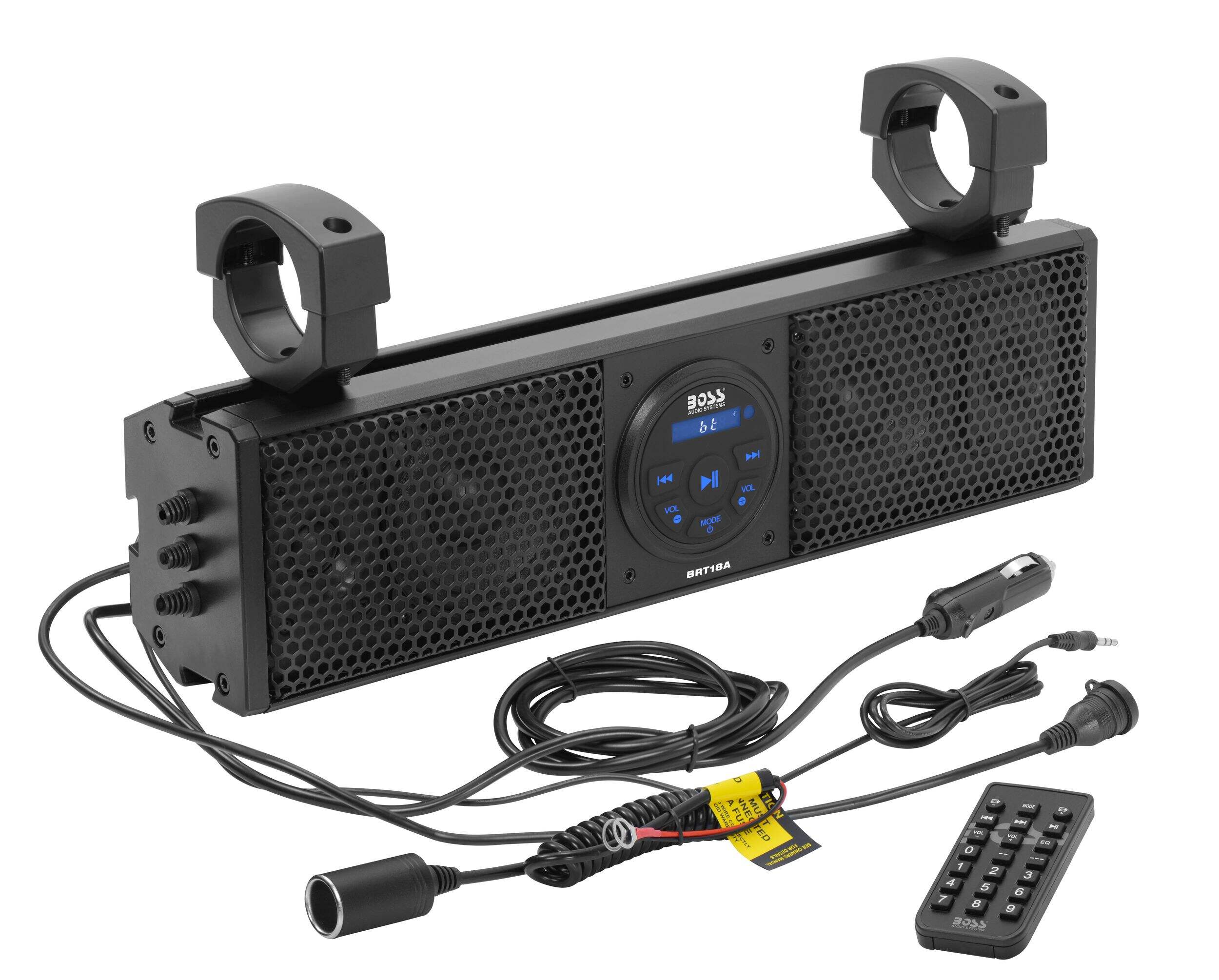 Boss Audio Weatherproof ATV/UTV Sound Bar System/Speakers, Bluetooth, 18-in Front_Three_Fourths_Angled_Right