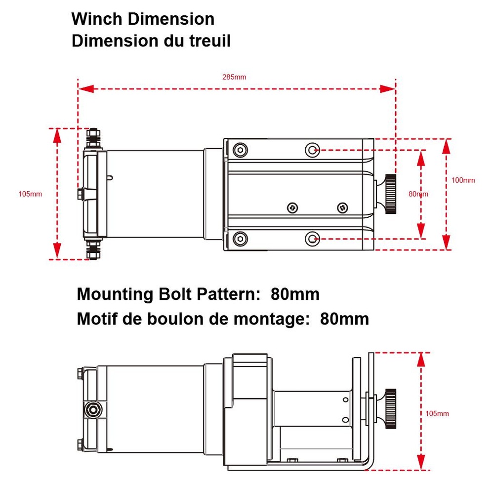 Chima Electric Winch, 12V, 3000lb Canadian Tire
