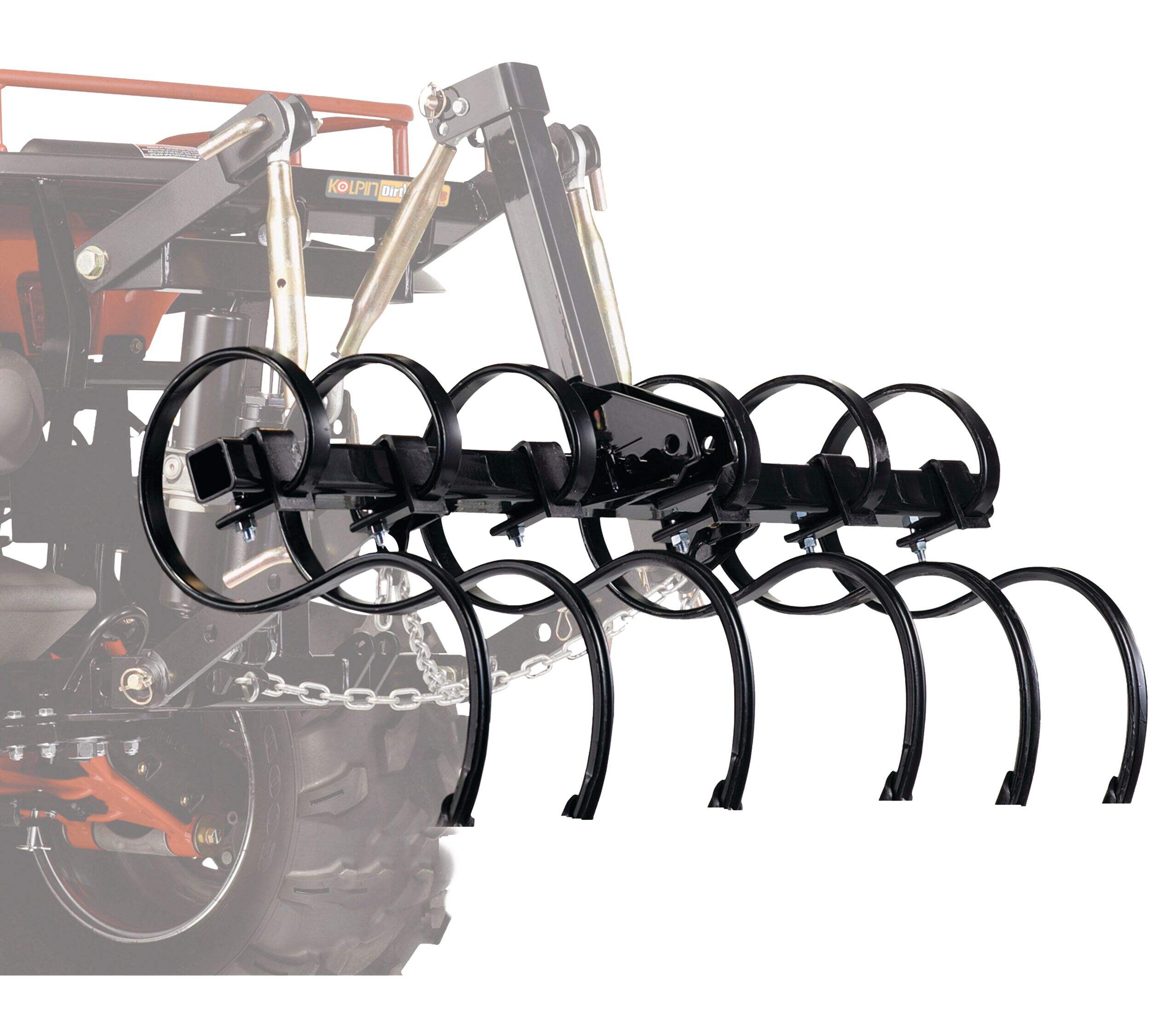 Kolpin ATV/UTV Dirtworks® Tool Attachment Soil S-Tine Cultivator Kit Front_Three_Fourths_Angled_Right