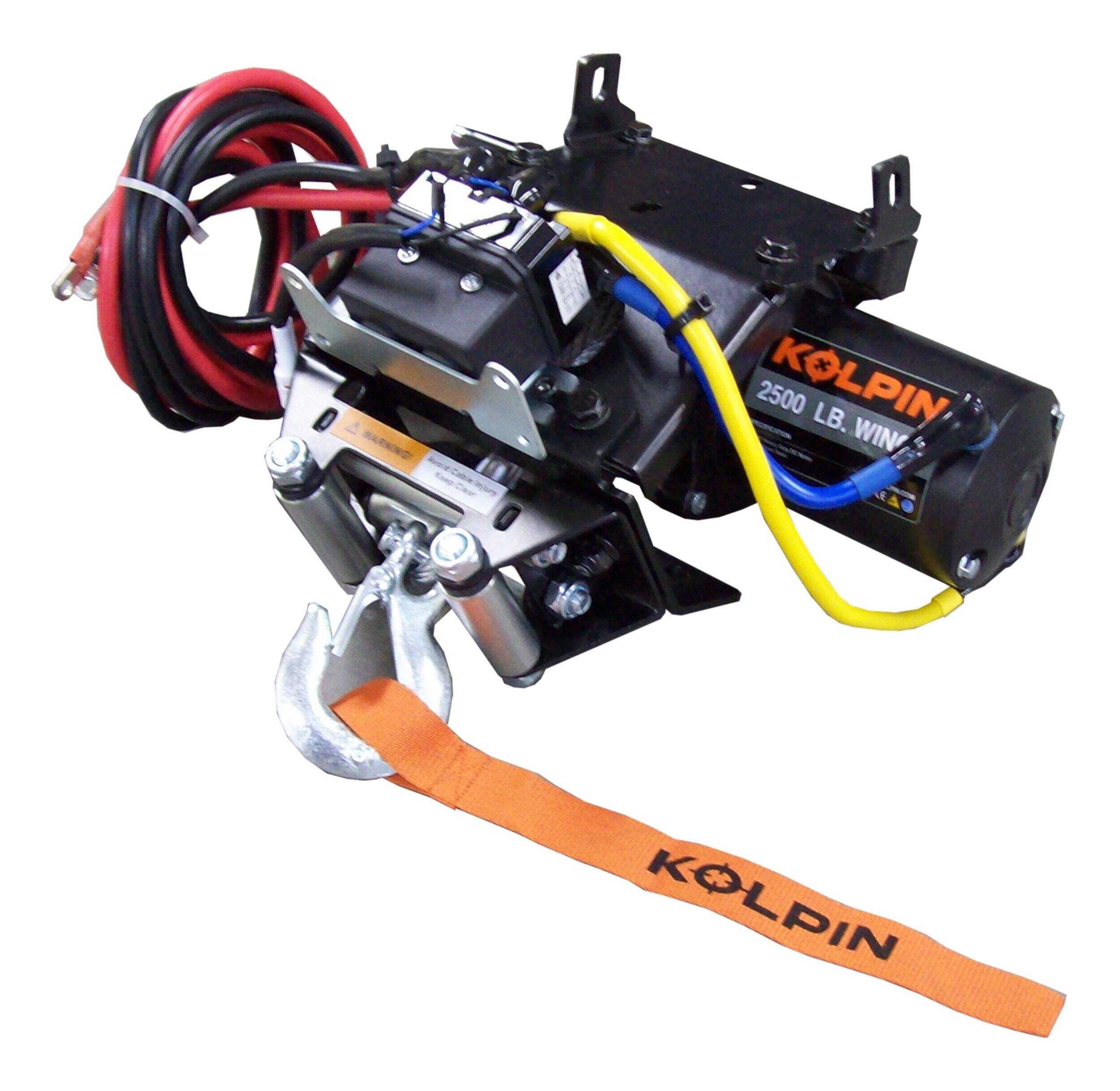 Kolpin Quick-Mount ATV Winch Kit for Honda, with Steel Cable, 2500-lb Front_Angled_Left