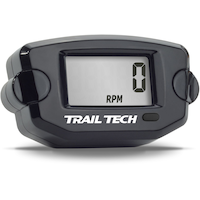 Trail Tech Surface TTO Mount Digital Tach Hour Guage, Black Front_Three_Fourths_Angled_Right