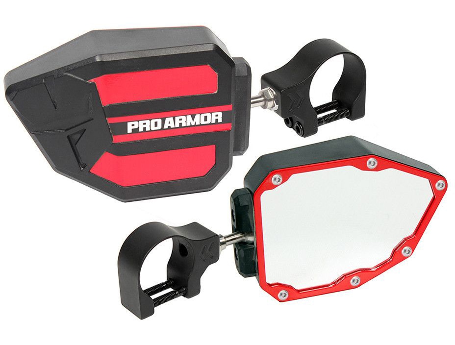 Kolpin Pro Armor Side View Mirrors, Red Canadian Tire