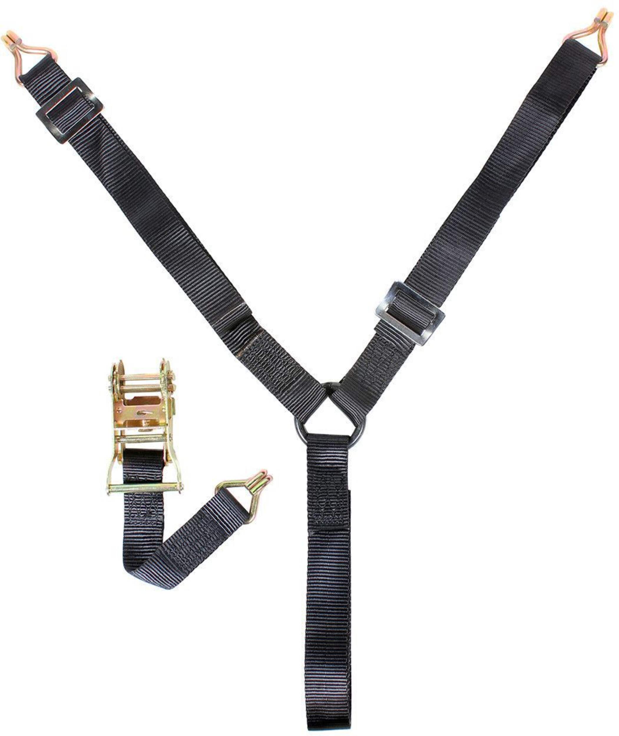 Pro Armor® Ratcheting Y-Strap, Black, 1.5-in Overhead_Flat