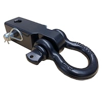 Kolpin Receiver Recovery Shackle, 2-in, Black Front_Three_Fourths_Angled_Right