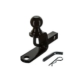Kolpin 3-Way Multi-Purpose ATV Receiver Hitch with Ball Mount, 1-1/4-in Front_Three_Fourths_Angled_Left