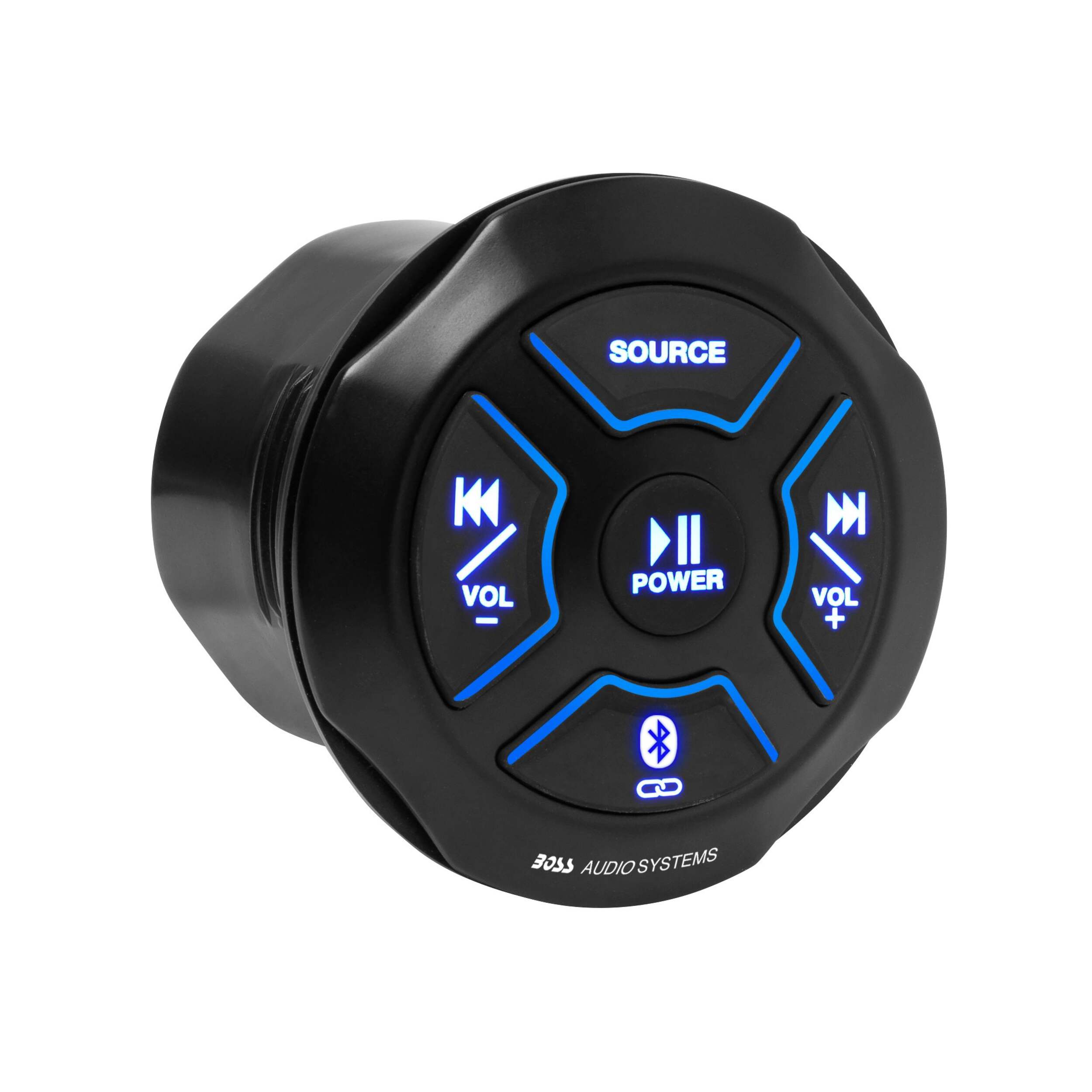Boss Audio Systems Mech-Less Gauge Multimedia Player Front_Three_Fourths_Angled_Right