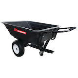 MotoMaster Poly Bed Utility Trailer Cart with Steel Frame, Black, 500-lb Front_Angled_Right