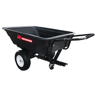 MotoMaster Poly Bed Utility Trailer Cart with Steel Frame, Black, 500-lb Front_Angled_Right
