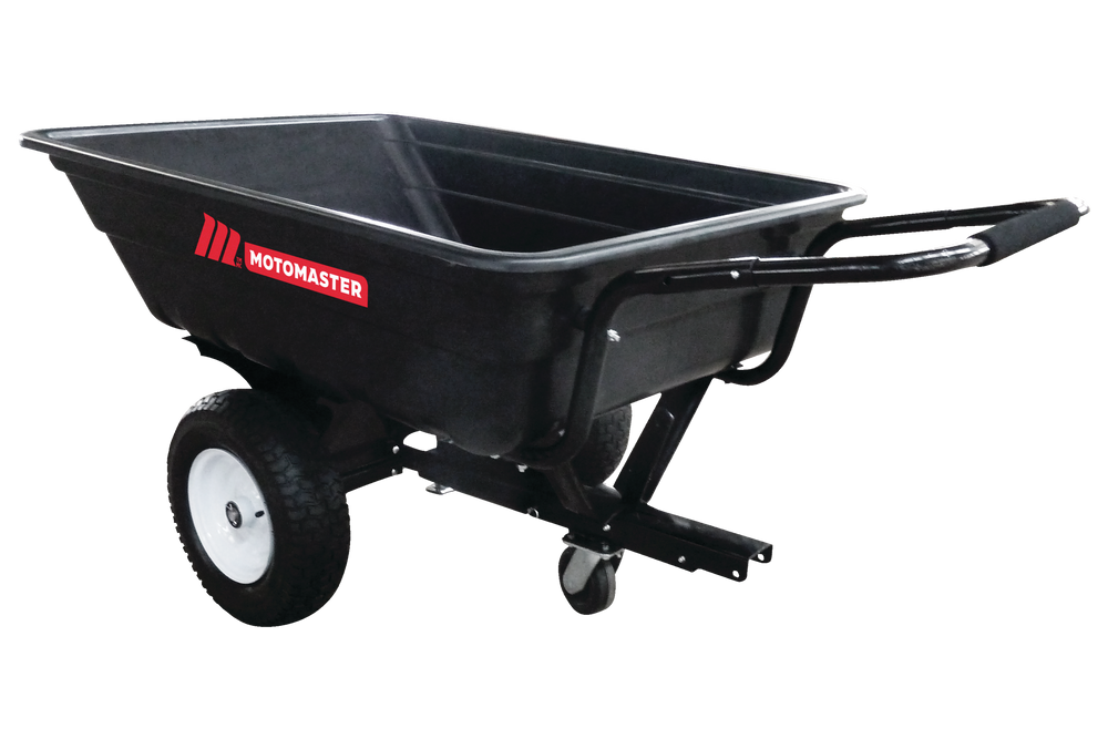 MotoMaster Poly Bed Utility Trailer Cart with Steel Frame, Black, 500 ...