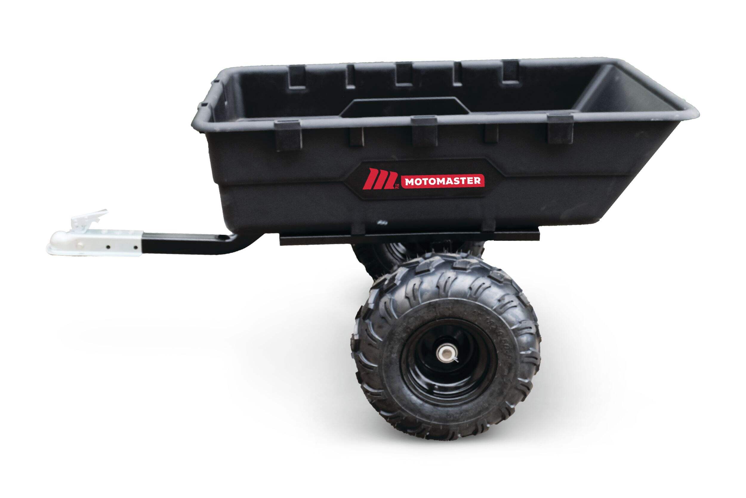 MotoMaster Poly Bed Utility Trailer Cart with Steel Frame, Black, 1100-lb Side_Left