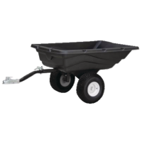 Remorque utilitaire avec lit en poly MotoMaster et cadre en acier, noir, 1 100 lb Front_Angled_Right