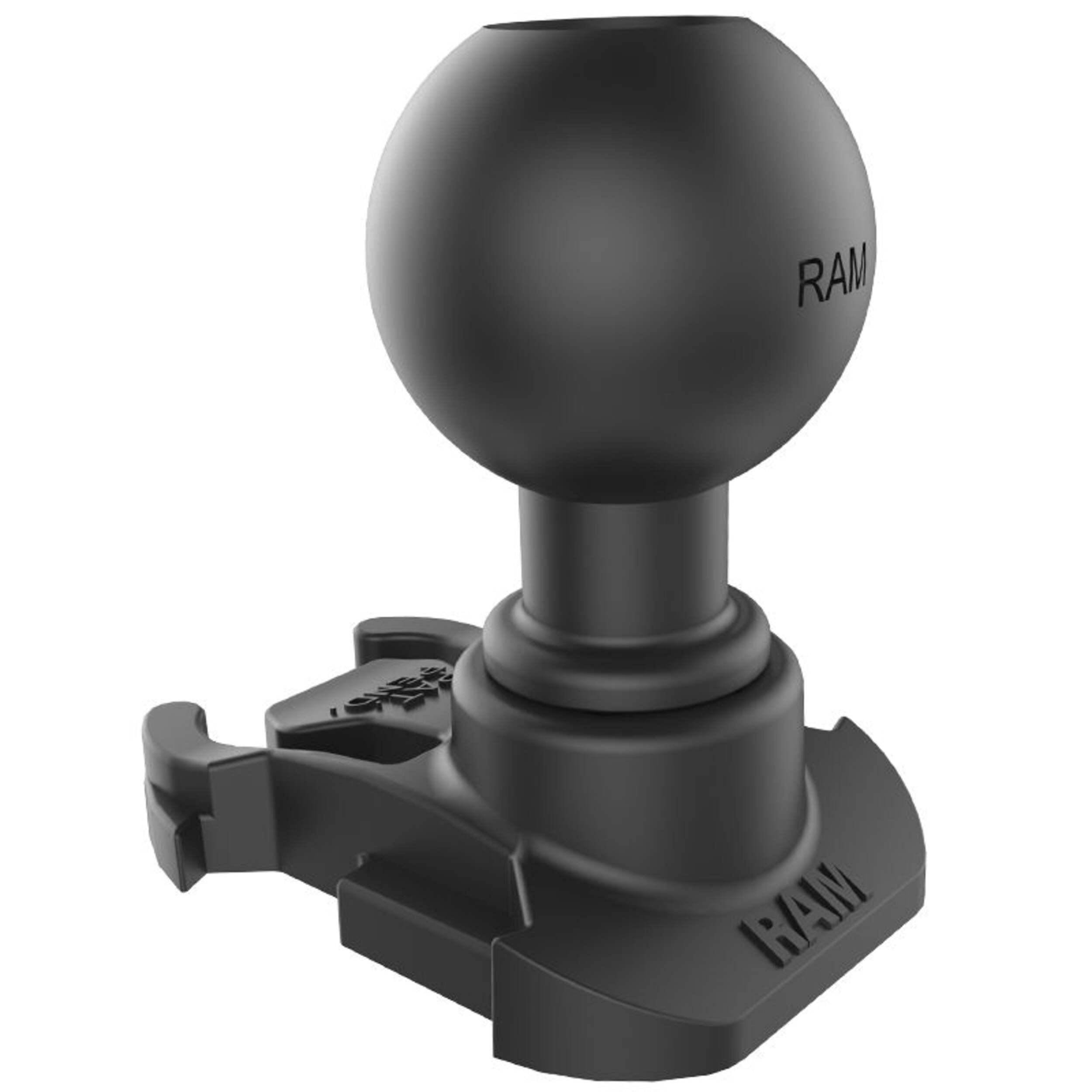 Base de montage RAM pour GoPro Hero avec rotule de 1 po Front_Three_Fourths_Angled_Left