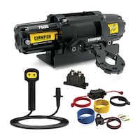 Champion Winch with Synthetic Rope and Rocker Switch, 7500-lb Composite_or_Mixed