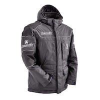 Manteau de motoneige Kamik Rally pour hommes, noir, choix de tailles Front_Three_Fourths_Angled_Right