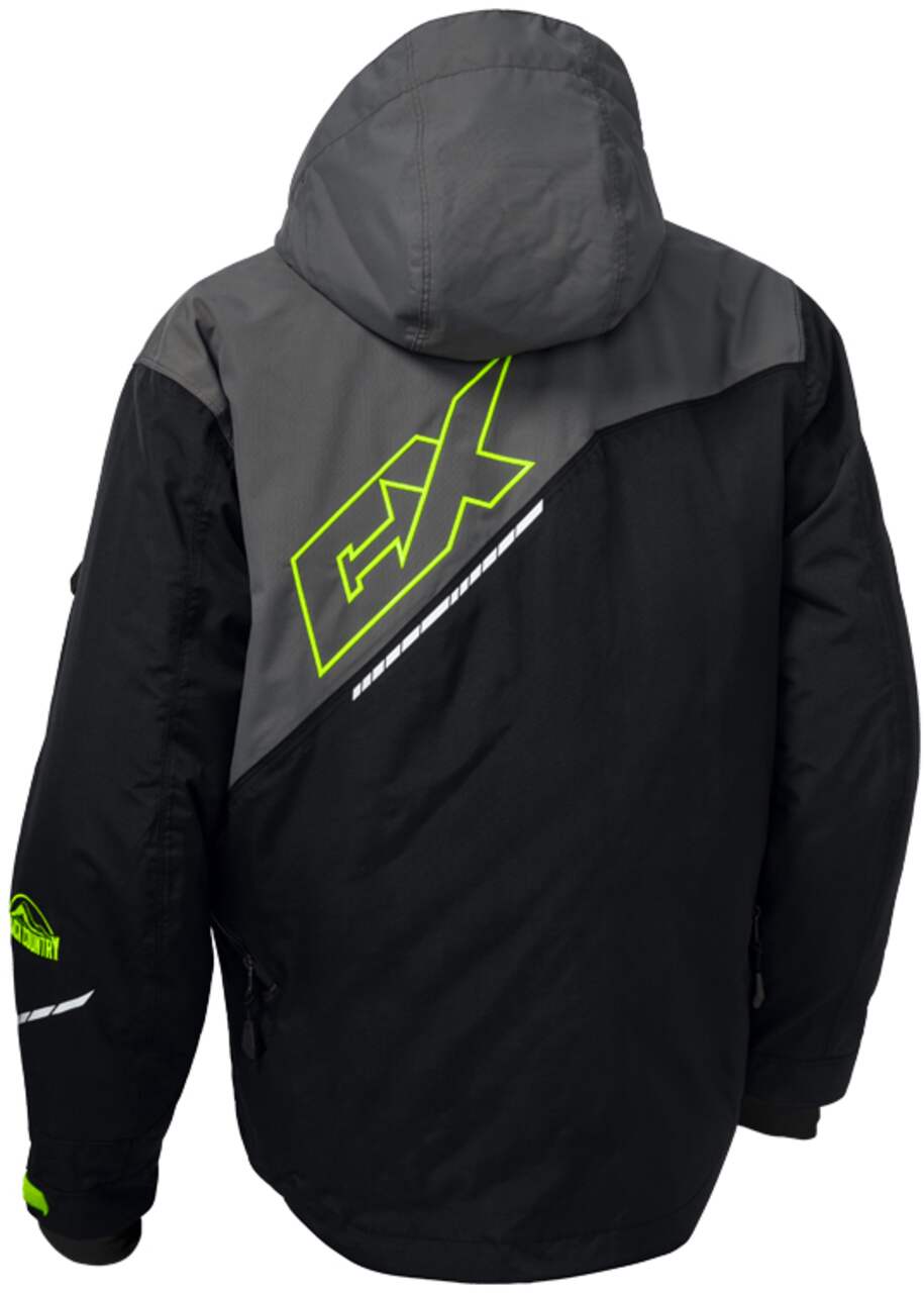 Castle X Stance Snowmobile Jacket Hi Vis Black Charcoal