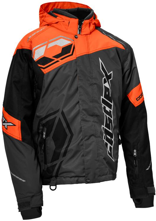 Castle X Code Snowmobile Jacket, Charcoal/ Orange/ Black | Canadian Tire