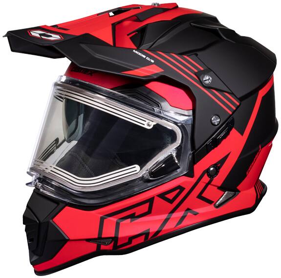 Castle X Mode Dual-Sport SV Agent Snow Helmet with Electric Shield ...