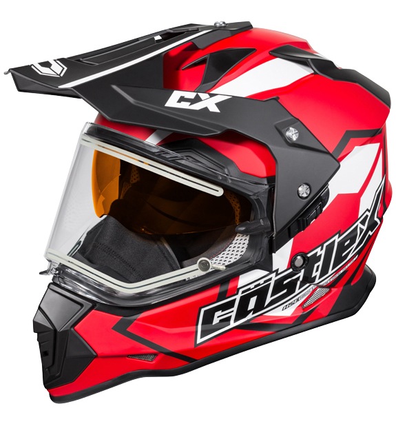 Castle X Mode DualSport SV Team Helmet with Electric Shield, Matte Red