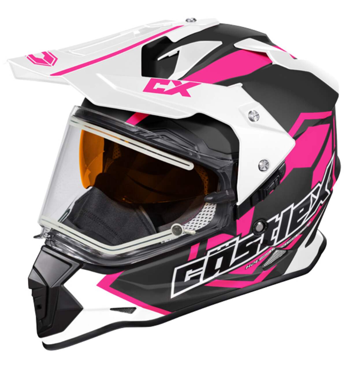 Pink dual sport helmet top