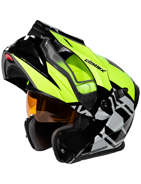 Castle X CX950 HEX Snowmobile Helmet, HVis/Black Canadian Tire