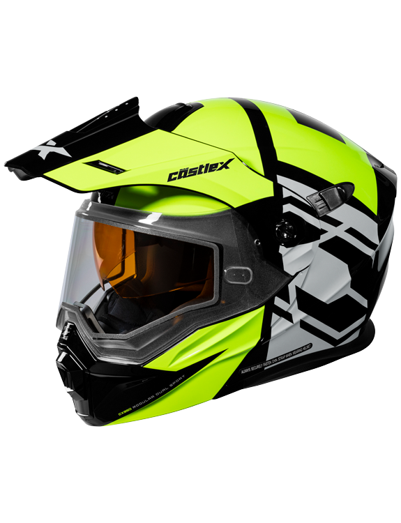 Castle X CX950 HEX Snowmobile Helmet, HVis/Black Canadian Tire