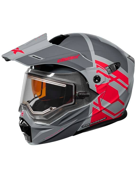 Castle X EL CX950 HEX Snowmobile Helmet, Charcoal/Red | Canadian Tire