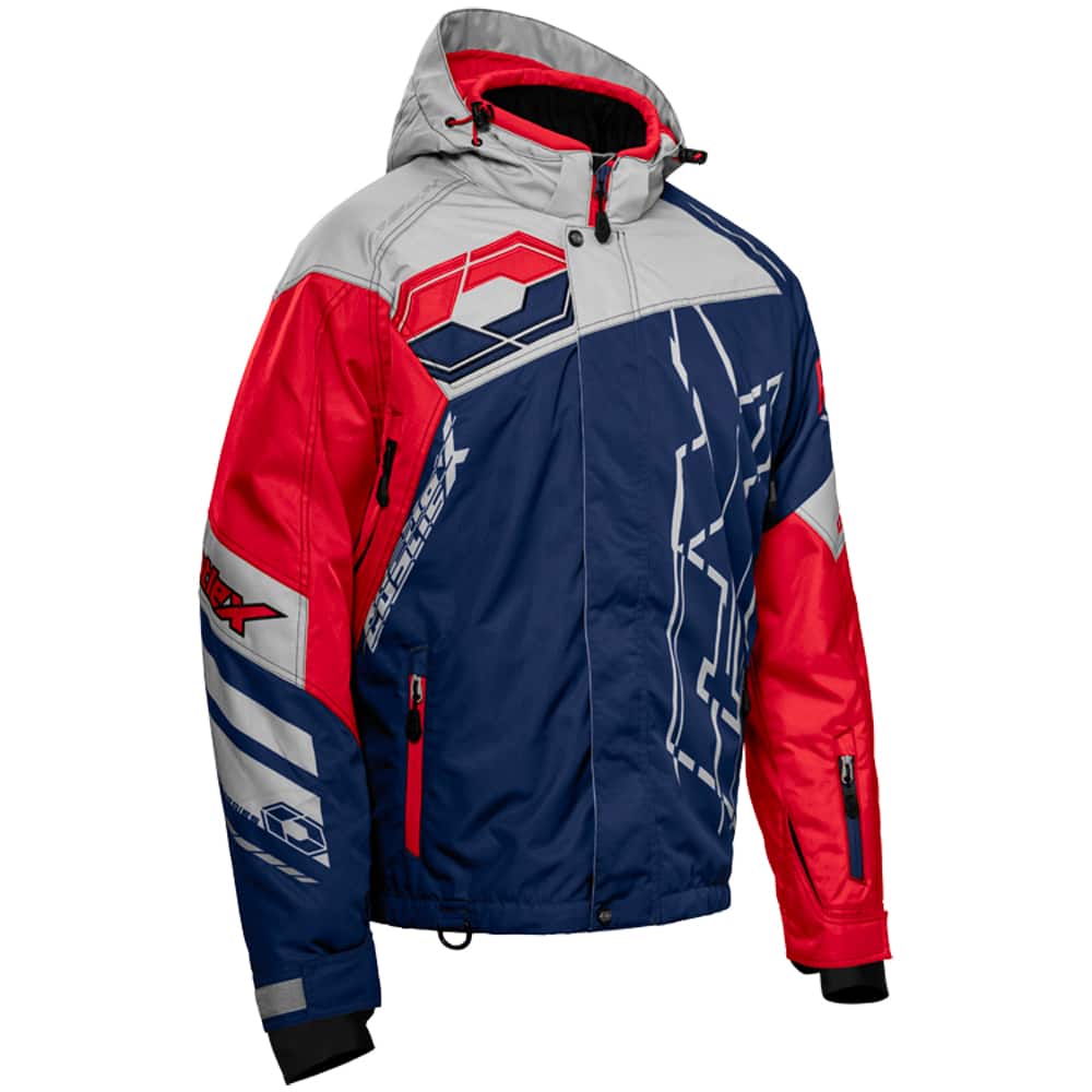 Castle X Code-G2 Men's Snow Jacket, Navy/Silver/Red | Canadian Tire