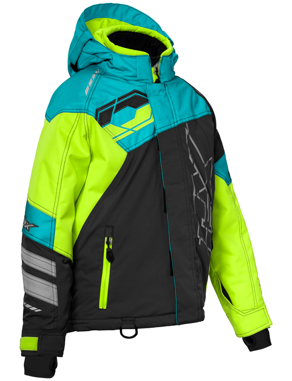 turquoise snow jacket